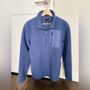 H&M Half Zip-Up Sweater in Blue